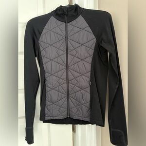Athleta Black Ribbed Jacket